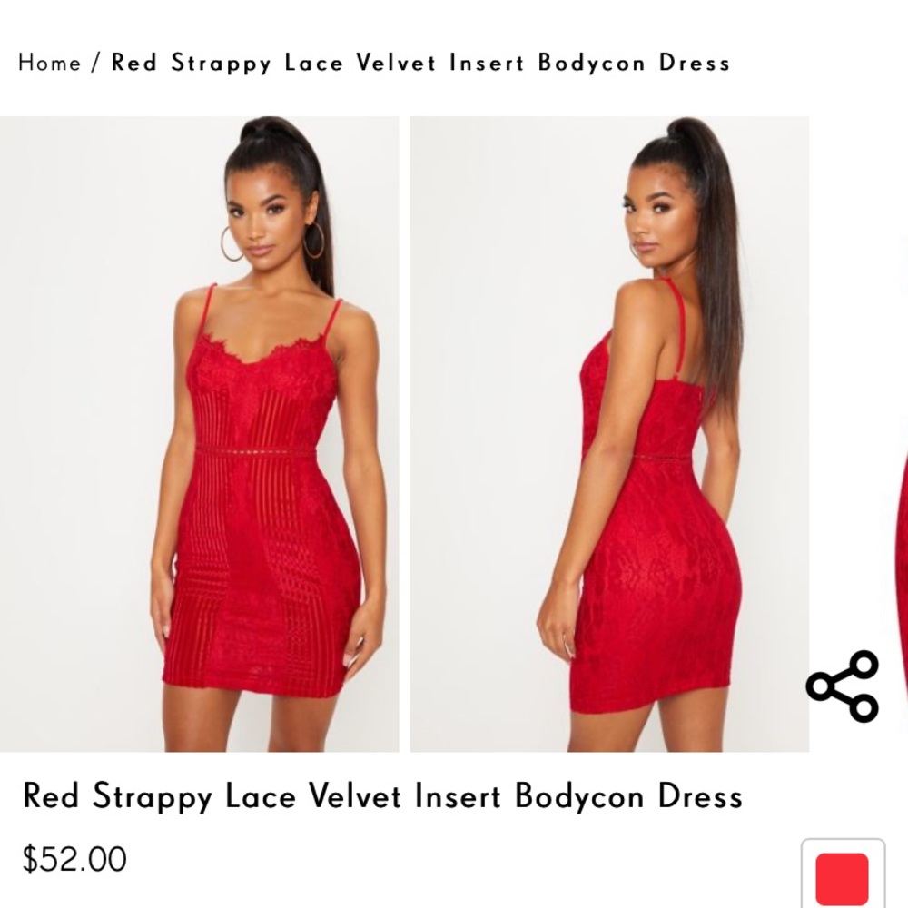 PLT red lace dress